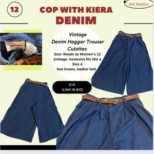 Vintage Denim “Haggar” Trouser Culottes